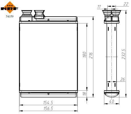 Radiador de aquecimento NRF B.V. ref. 54359