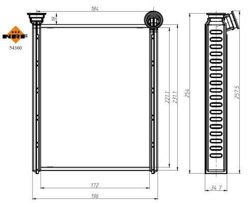 Radiateur de chauffage NRF B.V. ref. 54360