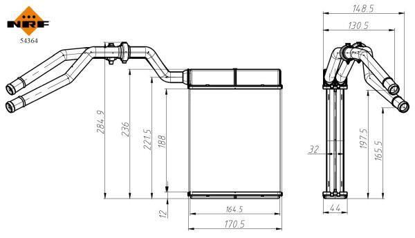 Radiateur de chauffage NRF B.V. ref. 54364