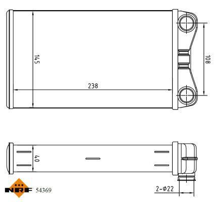 Radiador de aquecimento NRF B.V. ref. 54369