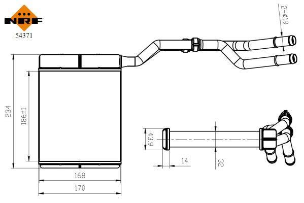 Radiateur de chauffage NRF B.V. ref. 54371