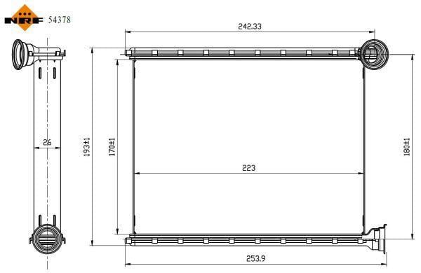 Radiador de aquecimento NRF B.V. ref. 54378