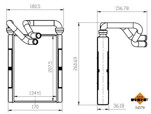 Radiador de aquecimento NRF B.V. ref. 54379
