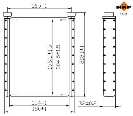 Radiador de aquecimento NRF B.V. ref. 54381
