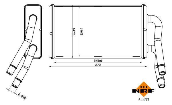Radiateur de chauffage NRF B.V. ref. 54433