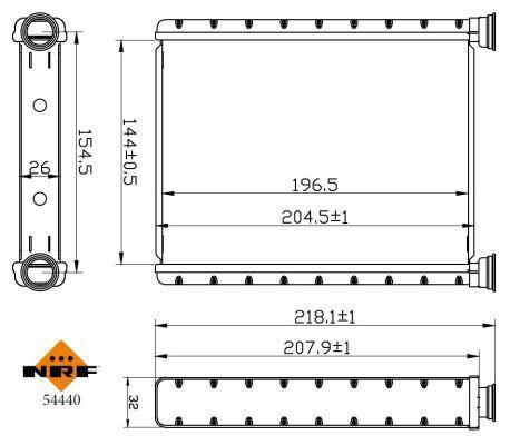 Radiador de aquecimento NRF B.V. ref. 54440