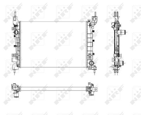 Radiador, refrigeración del motor NRF B.V. ref. 54504