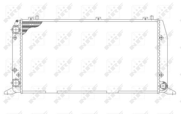 Radiador, refrigeración del motor NRF B.V. ref. 54602
