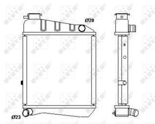 Radiador, refrigeración del motor NRF B.V. ref. 54604