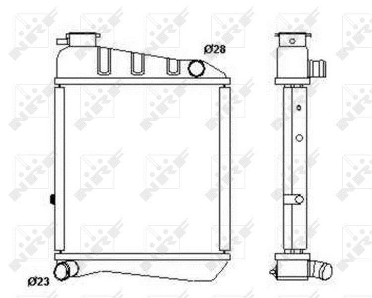 Radiador, refrigeración del motor NRF B.V. ref. 54604