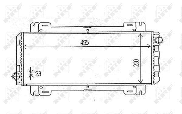 Radiateur moteur (Radiateur de refroidissement) NRF B.V. ref. 54613