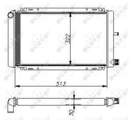 Radiador, refrigeración del motor NRF B.V. ref. 54614