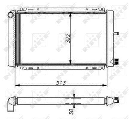 Radiador, refrigeración del motor NRF B.V. ref. 54614