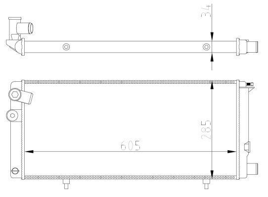 Radiateur moteur (Radiateur de refroidissement) NRF B.V. 54628A