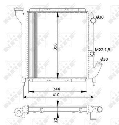 Radiador, refrigeración del motor NRF B.V. ref. 54641