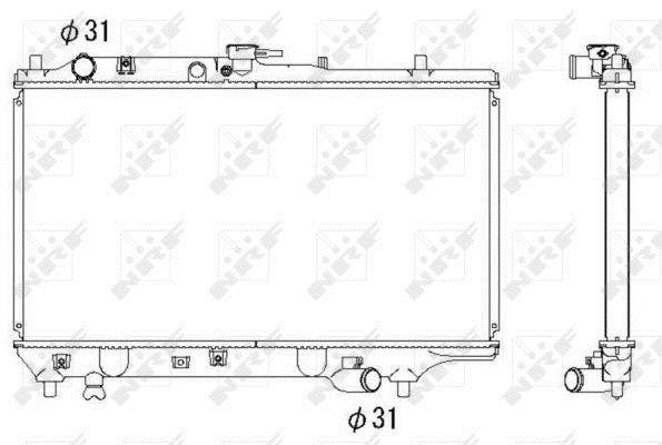 Radiador, refrigeración del motor NRF B.V. ref. 546502