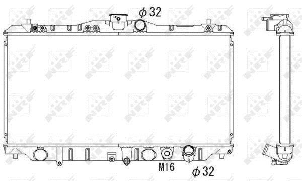 Radiador, refrigeración del motor NRF B.V. ref. 546708
