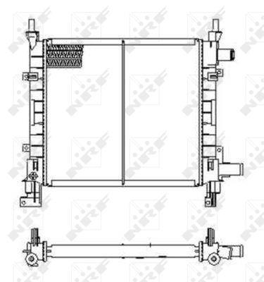 Radiador, refrigeración del motor NRF B.V. ref. 54671
