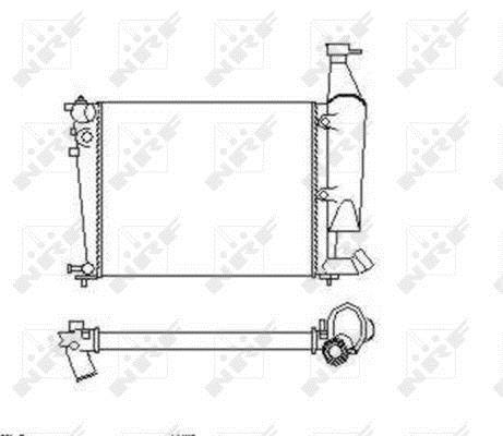 Radiador, refrigeración del motor NRF B.V. ref. 54676