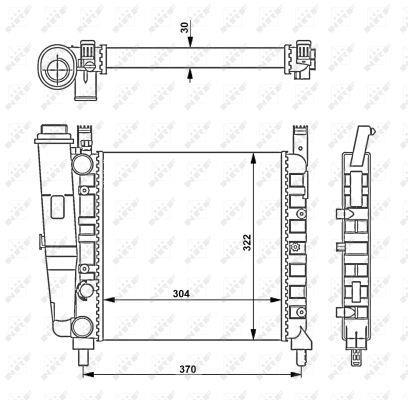 Radiador, refrigeración del motor NRF B.V. ref. 54679