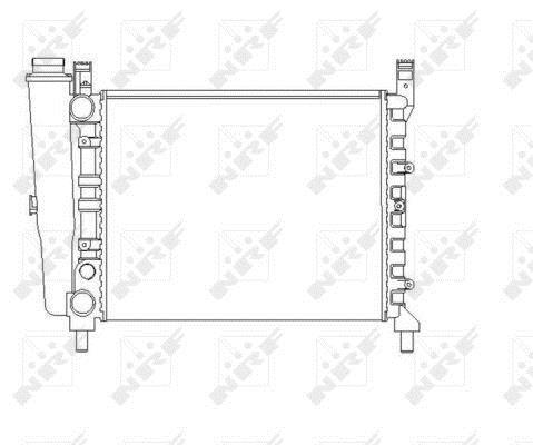 Radiador, refrigeración del motor NRF B.V. ref. 54680