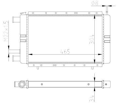Radiateur moteur (Radiateur de refroidissement) NRF B.V. ref. 54684