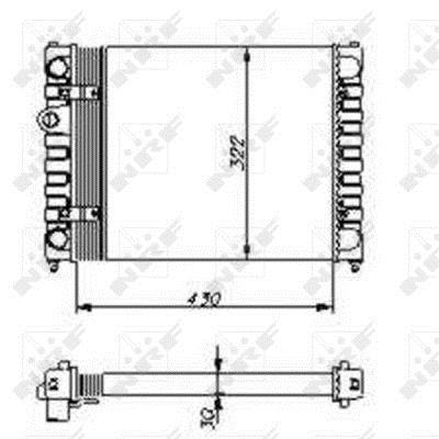 Radiador, refrigeración del motor NRF B.V. ref. 54686