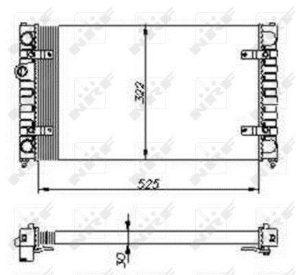 Radiador, refrigeración del motor NRF B.V. ref. 54688