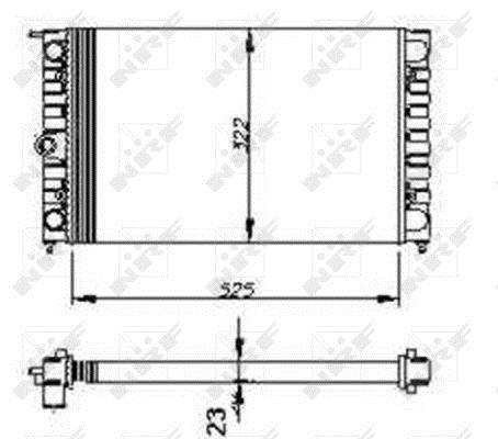 Radiador, refrigeración del motor NRF B.V. ref. 54694