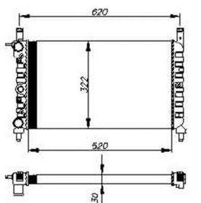 Radiateur moteur (Radiateur de refroidissement) NRF B.V. 54702