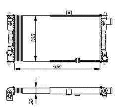 Radiador motor NRF B.V. ref. 54704