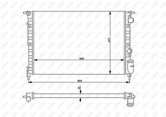 Radiador, refrigeración del motor NRF B.V. ref. 54706