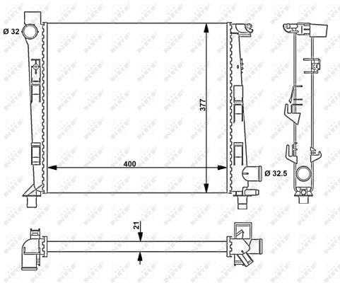 Radiateur moteur (Radiateur de refroidissement) NRF B.V. 54717