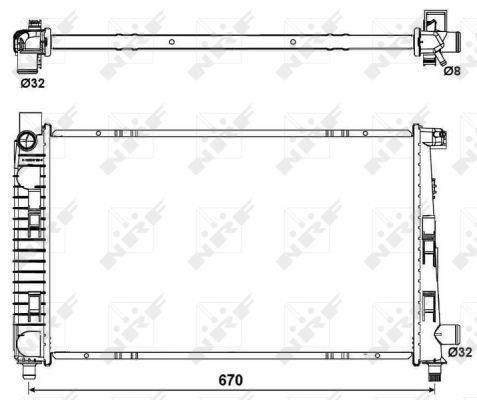 Radiateur moteur (Radiateur de refroidissement) NRF B.V. 54719
