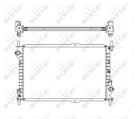 Radiador, refrigeración del motor NRF B.V. ref. 54755
