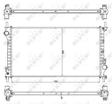 Radiateur moteur (Radiateur de refroidissement) NRF B.V. 54756