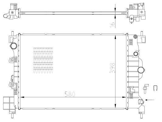Radiateur moteur (Radiateur de refroidissement) NRF B.V. 550003