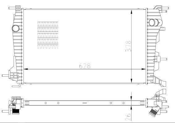 Radiateur moteur (Radiateur de refroidissement) NRF B.V. 550004