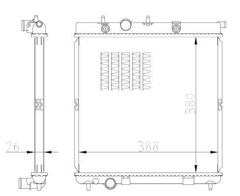 Radiateur moteur (Radiateur de refroidissement) NRF B.V. 550016