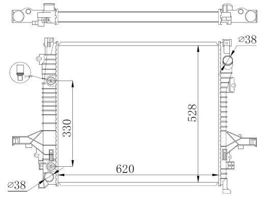 Radiateur moteur (Radiateur de refroidissement) NRF B.V. ref. 550019