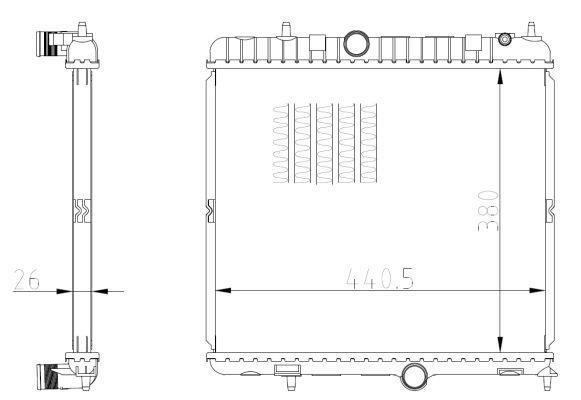 Radiateur moteur (Radiateur de refroidissement) NRF B.V. 550021