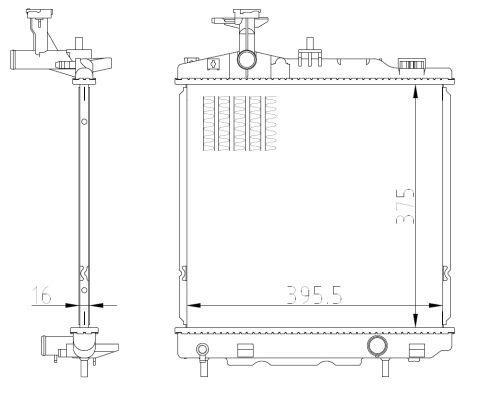 Radiador, refrigeración del motor NRF B.V. ref. 550022
