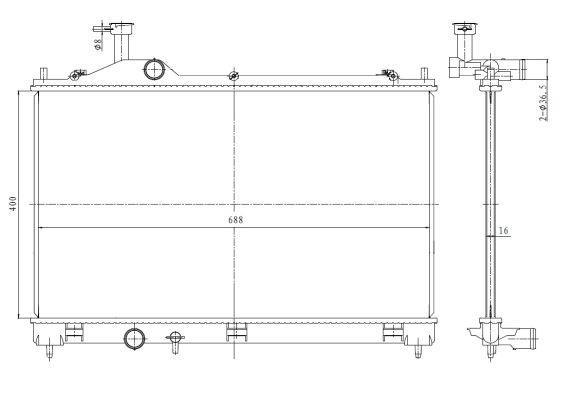 Radiateur moteur (Radiateur de refroidissement) NRF B.V. 550025