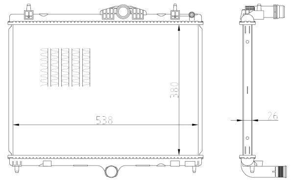 Radiateur moteur (Radiateur de refroidissement) NRF B.V. 550027