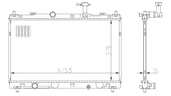 Radiador, refrigeración del motor NRF B.V. ref. 550031