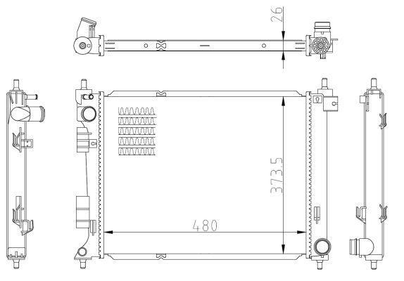 Radiateur moteur (Radiateur de refroidissement) NRF B.V. 550033