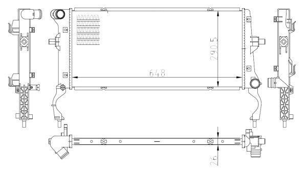 Radiateur moteur (Radiateur de refroidissement) NRF B.V. 550034