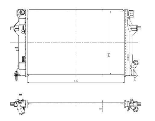 Radiador, refrigeración del motor NRF B.V. ref. 550035