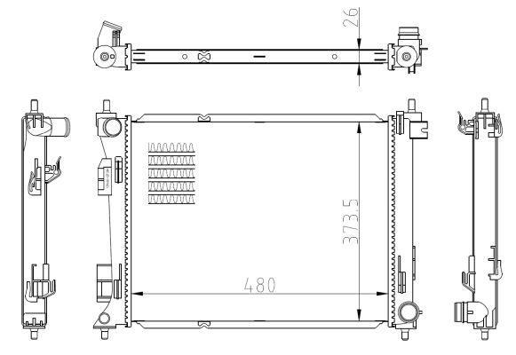 Radiateur moteur (Radiateur de refroidissement) NRF B.V. 550039