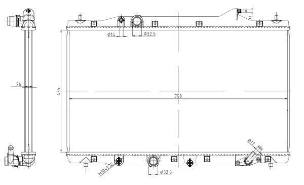 Radiateur moteur (Radiateur de refroidissement) NRF B.V. 550040